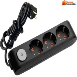 Viko Multi-Let Üçlü Grup Priz Anahtarlı Topraklı 3 Metre Siyah (Çocuk Korumalı) 90137303